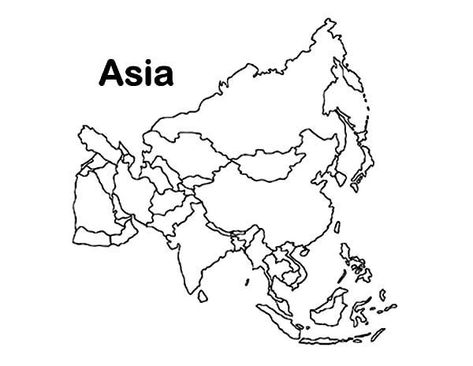 asia with countries Colouring Pages Studying Geography, World Map Coloring Page, Map Of Asia, Blank Coloring Pages, Map Sketch, Asia Continent, Asian Continent, Homeschool Geography, Homeschool Social Studies