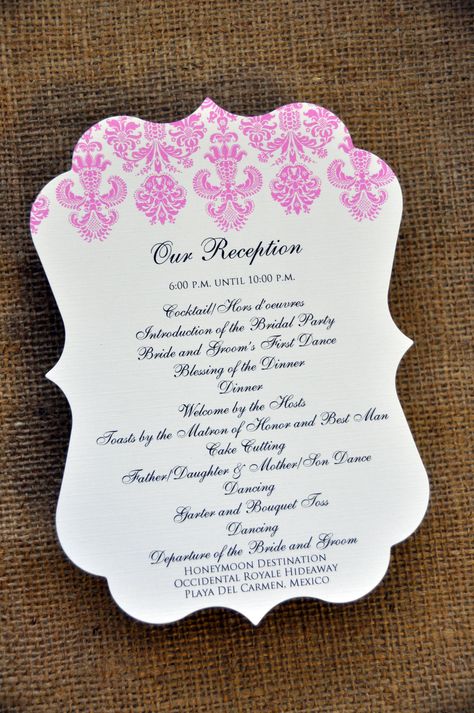 You Are Invited! Anniversary Program Ideas, Wedding Reception Program Ideas, Reception Program Ideas, Reception Program, Wedding Reception Program, Programs Wedding, Modern Wedding Reception, Wedding Ceremony Programs, Wedding Programs Template