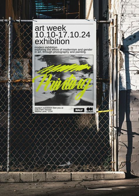 Editable urban exhibition poster mockup | premium image by rawpixel.com / Jubjang Poster Mock Up, Poster Mockup Free, Poster Mockup Psd, Street Poster, Park Square, Billboard Mockup, Sign Mockup, Art Poster Design, Street Sign