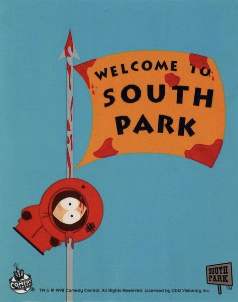 South Park Poster, Kenny South Park, South Park Funny, South Park Characters, North Park, Music Entertainment, Old Glory, Comedy Central, Sense Of Humor