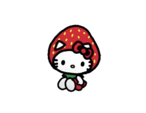 Hello Kitty Png Transparent, Strawberry Hello Kitty, Hello Kitty Funny, Hello Kitty Png, Emo Wallpapers, Hello Kitty Core, Kitty Png, Hello Kitty Strawberry, Art Inspired Tattoos