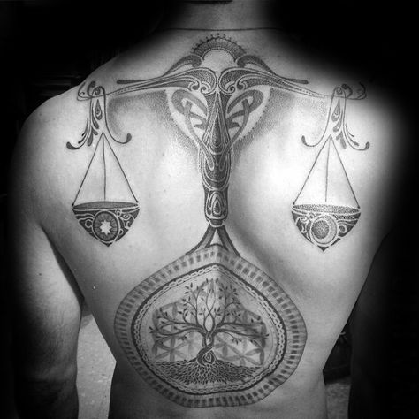 50 Creative Libra Tattoo Designs for Guys Libra Scale Tattoo, Libra Tattoo Ideas, Libra Tattoos, Libra Zodiac Tattoos, Cool Back Tattoos, Tattoo 2024, Tattoos Inspo, Libra Tattoo, Scale Tattoo