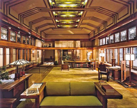 Robie House interior, by Frank Lloyd Wright Frank Lloyd Wright Interior, Frank Lloyd Wright Style, Robie House, Frank Lloyd Wright Architecture, Frank Lloyd Wright Homes, Prairie House, Inspo Art, Arts Crafts Style, Prairie Style