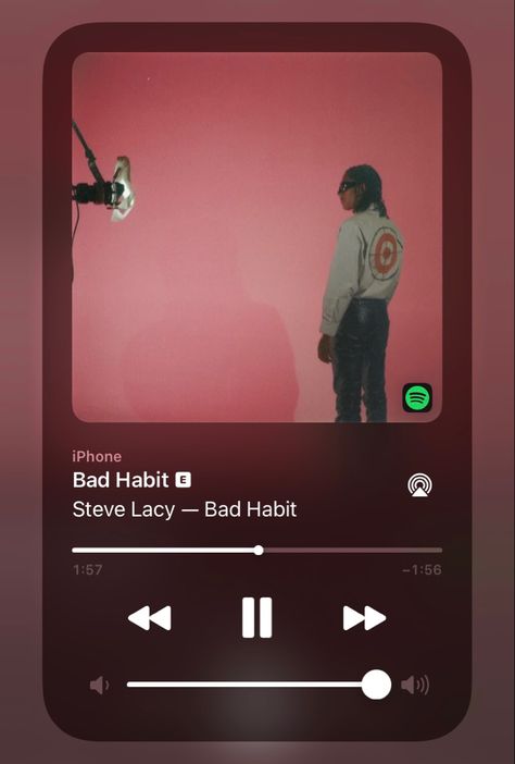 music playing on phone aesthetic bad habit steve lacy cozy music vibes spotify aesthetic Steve Lacy Spotify Cover, Infrunami Steve Lacy Spotify, Bad Habits Song Lyrics, Spotify Song Aesthetic, Bad Habit Steve Lacy, Spotify Music Screenshots, Spotify Songs Aesthetic, Music Spotify Songs, Music Spotify Aesthetic