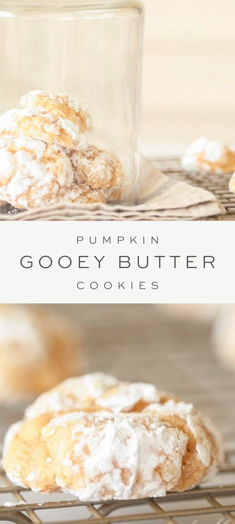 Cookies Pumpkin, Gooey Butter Cookies, Gooey Butter, Julie Blanner, Cookies Easy, Fall Dessert, Baking Sweets, Pumpkin Cookies, Fall Baking