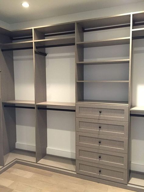 Large Closet Remodel, Functional Master Closet, Custom Closet Ideas, Custom Master Closet, His And Hers Closet, Customized Closet, Closet With Drawers, Diy Master Closet, Ideas De Closets