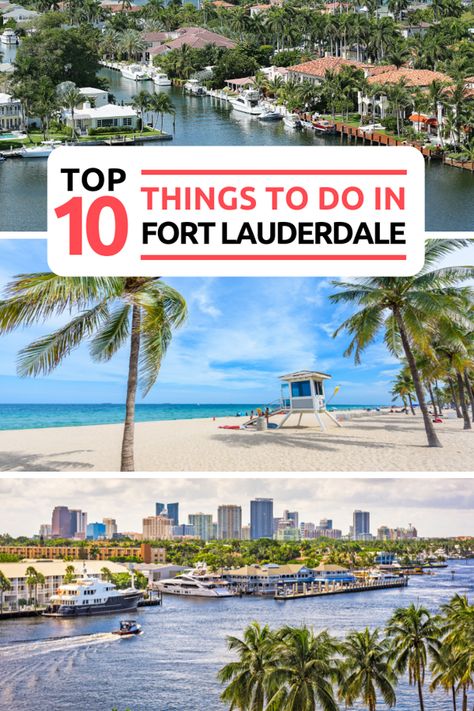 Things to do in Fort Lauderdale: Discover all the top attractions and places to visit in Fort Lauderdale with our ultimate guide to the Venice of America! From Las Olas, to Fort Lauderdale Beach, the Everglades, there are so many amazing experiences and sights to enjoy in Fort Lauderdale Florida. Away from the beach enjoy fabulous restaurants, bars, nightlife, hotels shopping and attractions. #FortLauderdale #Florida #Miami #PalmBeach #Everglades #SouthBeach #USA Fort Lauderdale Things To Do, Urban Beach, Fort Lauderdale Beach, Cool Things To Do, Hollywood Beach, Fort Lauderdale Florida, Beach City, Visit Florida, Ft Lauderdale