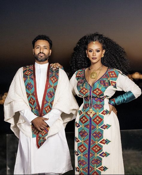 Ethiopian Clothing Traditional, Eritrean Wedding Dress, Ethiopian Traditional Dress Weddings, Habesha Hair, Habesha Wedding Dress, Habesha Culture, Eritrean Clothing, Ethiopian Wedding Dress, Habesha Wedding