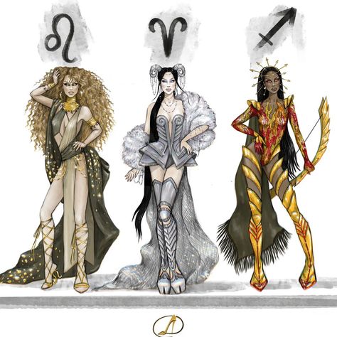 Zodiac Signs Characters, Aries Fanart, Sagittarius Female, Zodiac Costume, Zodiac Leo Art, Sign Dress, Astrology Signs Aries, Aries Aesthetic, Costume Design Sketch