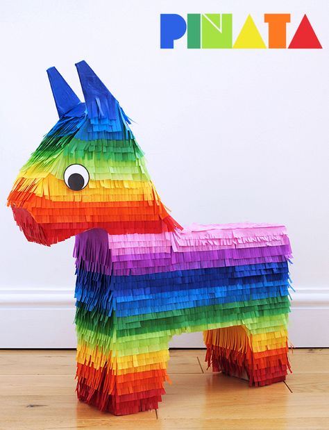 ♥ Colors of the Rainbow Donkey Pinata, Handmade Craft Ideas, Piñata Ideas, Mexican Birthday, Rainbow Parties, Diy Pinata, Mexican Party Theme, Fiesta Birthday, Mason Jar Crafts Diy