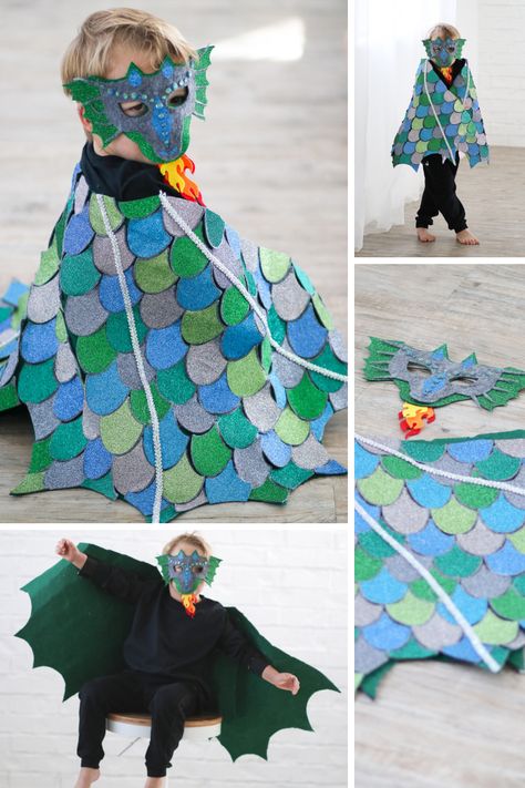 Halloween Diy Costumes, Kids Dragon Costume, Free Halloween Costumes, Halloween Diy Costume, Diy Dragon Costume, Diy Costumes Kids Boys, Dragon Halloween Costume, Unicorn Dragon, Childrens Halloween Costumes