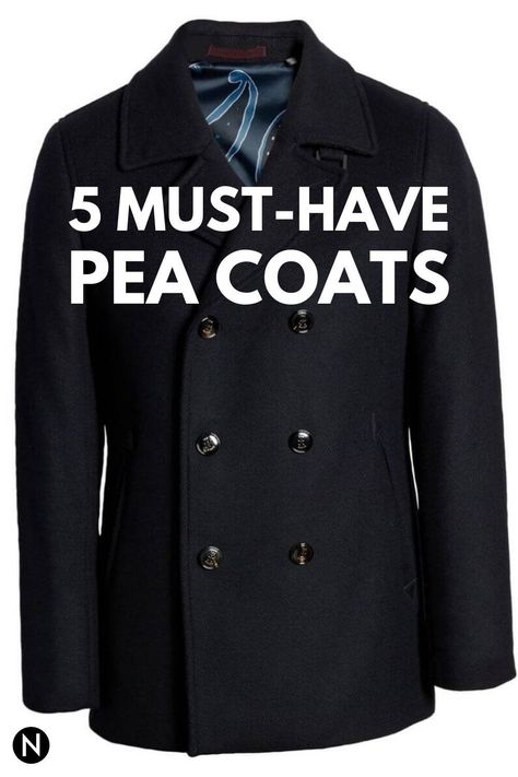 Peacoats are one of the best types of outerwear for the fall and winter. They’re stylish, warm, and make you look professional. #menswear #coats #fashion #style #mensfashion #peacoats #winteroutfits #coldweatheroutfits Mens P Coat, Men’s Pea Coat, Men’s Peacoat, Men’s Wool Coat, Mens Black Peacoat Outfit, Black Peacoat Outfit Men, Peacoat Men Outfits, Pea Coat Men Outfits, Black Peacoat Outfit