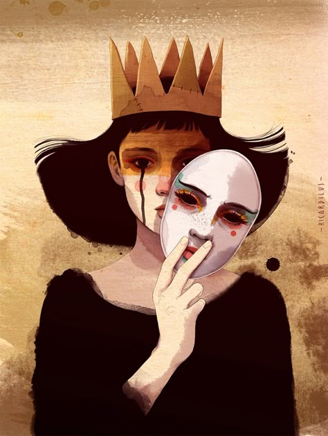 Personality Disorder, Crown, Mask, Mirror, Instagram, Ricard