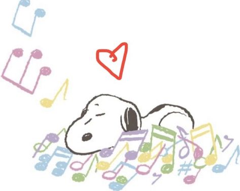 Snoopy Music, Singing Drawing, Snoopy Drawing, Iphone Wallpaper Preppy, Peanuts Charlie Brown Snoopy, Colorful Notes, Snoopy Images, Peanuts Cartoon, Snoopy Wallpaper