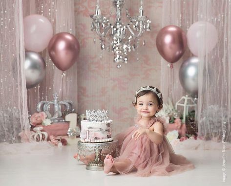 Princess Theme Cake Smash, Princess Theme Cake Table, 1 Year Princess Photoshoot, Princess Cake Smash Photography, 1st Birthday Photoshoot Princess, Swan Princess 1st Birthday Party, Princess One Year Photoshoot, Once Upon A Time Cake Smash, Princess First Birthday Photo Shoot