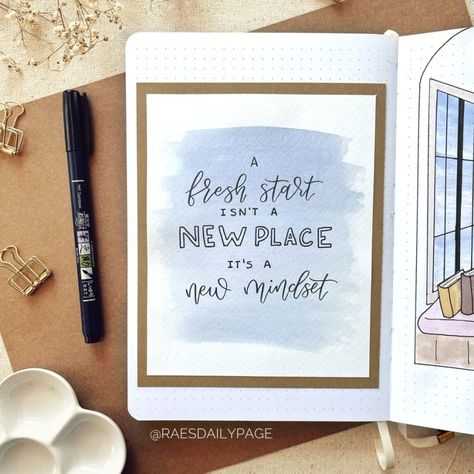 Journal Quote Page, Bullet Journal Quote Page, Bullet Journal Watercolour, Cozy Window, Bullet Journal Contents, Journal Watercolor, Quote Page, March Bullet Journal, Bullet Journal Set Up