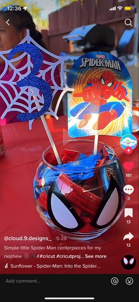 Spidey Party Centerpieces, Spidey Birthday Centerpieces, Diy Spider Man Centerpieces, Spiderman Birthday Centerpieces, Spidey And Friends Centerpieces, Spiderman Party Centerpieces, Spider Man Table Decorations, Spidey And His Amazing Friends Centerpiece Ideas, Spiderman Birthday Party Centerpieces