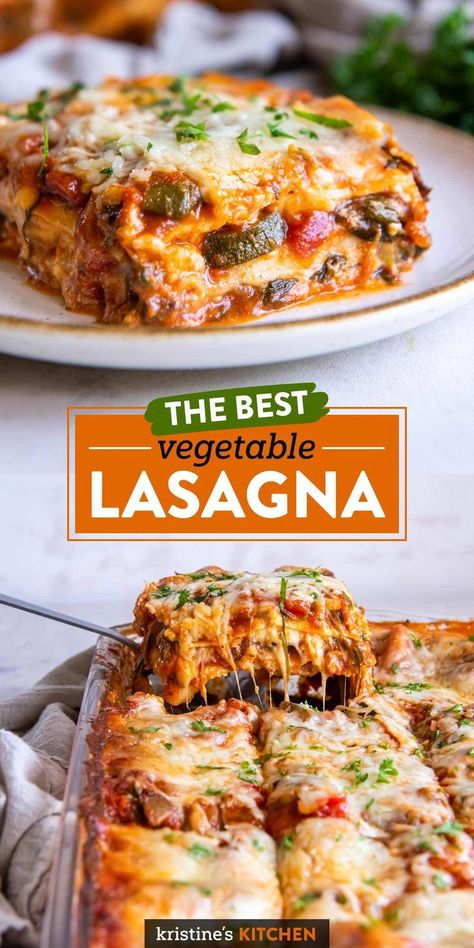 Vegetable Lasagna Recipe Vegetarian Lasagna Recipe, Healthy Dinner Recipes For Family, Lasagne Recipes, Veggie Lasagna, Vegetarian Lasagna, Vegetable Lasagna, Dinner Recipes For Family, Tasty Vegetarian Recipes, Vegetarian Dinners