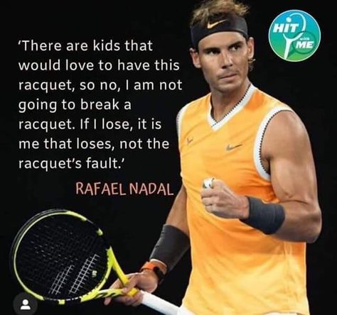 Nadal Quotes, Rafael Nadal Quotes, Tennis Sayings, Athletes Quotes, Tennis Workout Training, Tennis Inspiration, Tennis Quotes Funny, Tennis Rafael Nadal, Psych Quotes