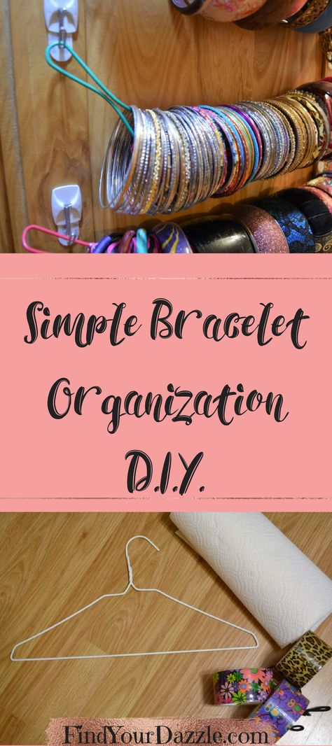 Finding a way to keep your accessories organized is a huge time saver. Try out this simple D.I.Y that will keep you from scrambling for your fav bracelets! #StatementJewelry #of #of #Art #Tidiness #Organizers #The #Organizers #of #Jewelry #Gemstone #of #Exploring #Jewelry #the #World How To Store Bracelets Ideas, How To Organize Bracelets, Diy Bracelet Organizer, Diy Bracelet Display Ideas, Bracelet Storage Ideas Diy, Bracelet Holder Ideas, Bracelet Storage Ideas, Bracelet Organizer Diy, Bracelet Holder Diy