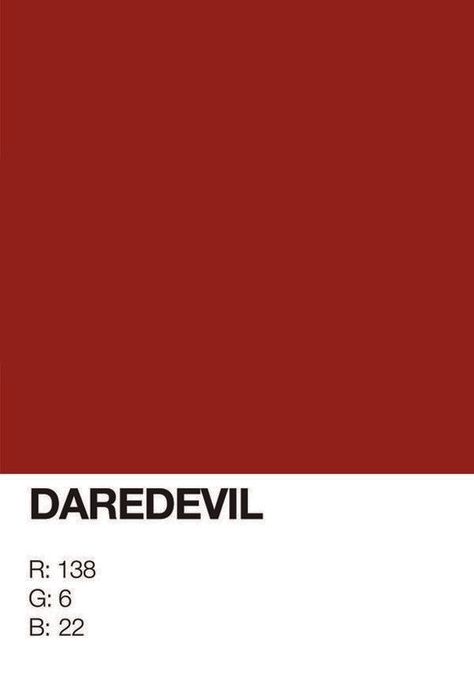 Daredevil Painting, Pantone Colours, Lizzie Hearts, Pantone Colour Palettes, Matt Murdock, Akira Kurusu, Poster Minimalist, Color Inspo, Colour Board