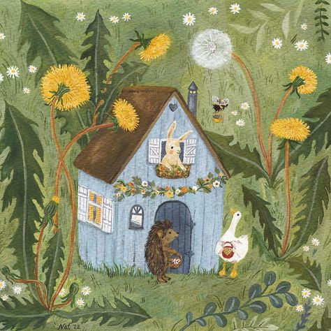 Abandoned Farmhouse, Storybook Art, Fairytale Art, Children's Book Illustration, Whimsical Art, Cute Illustration, Book Illustration, Pretty Art, Aesthetic Art