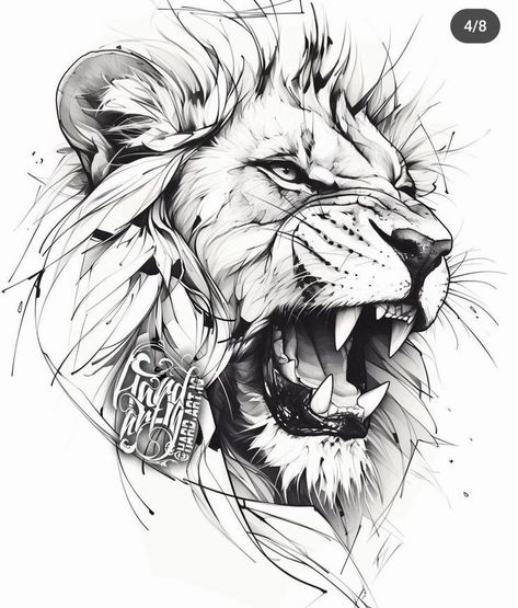 Chest Tattoo Stencils, Lion Art Tattoo, Abstract Lion, Lion Sketch, Tier Tattoo, Lion Head Tattoos, Eagle Painting, Clock Tattoo Design, Pencil Drawings For Beginners