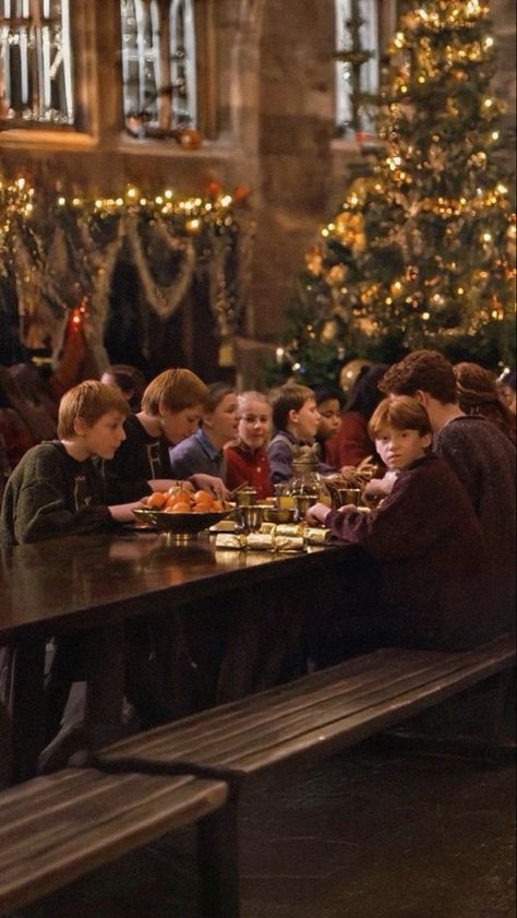 Winter Aesthetic Harry Potter, Harry Potter Movie Wallpaper, Movie Christmas Wallpaper, Harry Potter Aesthetic Christmas, Harry Potter Astethic, Harry Potter Hogwarts Aesthetic, Christmas Hogwarts Wallpaper, Family Of 5 Aesthetic, Harry Potter Winter Aesthetic