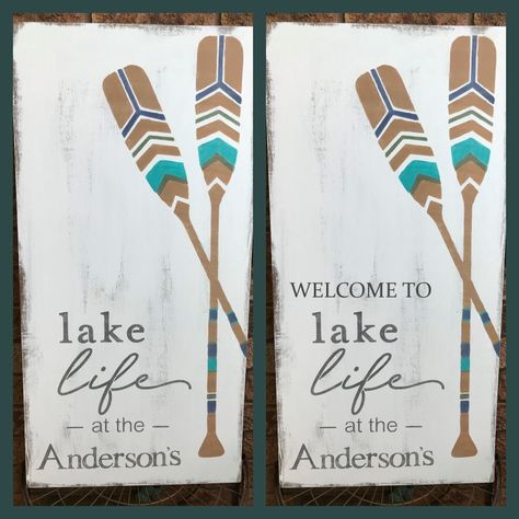 Lakehouse Sign, Trailer Signs, Campground Crafts, River Watercolor, Personalized Name Signs, Camp Cottage, Cottage Names, Camp Cabin, Nautical Signs