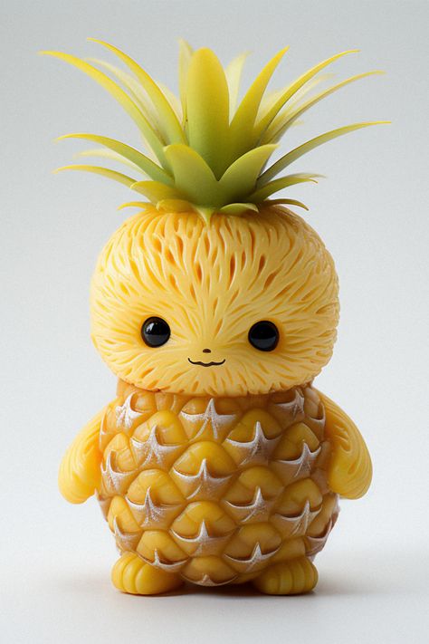 Cute Pineapple Buddy 🥰 #adorableartwork #cute #chili #fruit #fruits #aiart #art #chibi #chibiartist #chibistyle #fantasyart #fruitart #largeyes #happy #funny #silly #yellow #generativeart #chef #cook #food #pineapple #generativearts #whimsicalart #kawaii #vegetables Pineapple Gif, Slow Cooker Pineapple Ham, Kawaii Vegetables, Squishmallows Pineapple, Pineapple Related Gifts, Recipes With Cooked Ham, Slow Cooked Ham, Kawaii Pineapple, Pineapple Core