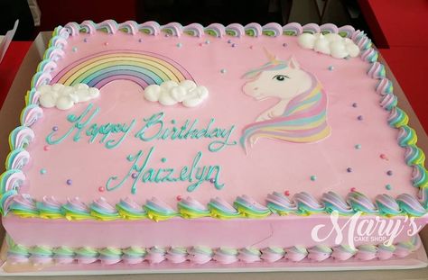 Bolo Da Peppa Pig, Cupcake Prices, Unicorn Birthday Party Cake, Unicorn Birthday Party Decorations, Birthday Sheet Cakes, Bolo Minnie, Unicorn Birthday Cake, Unicorn Cupcakes, Unicorn Cake