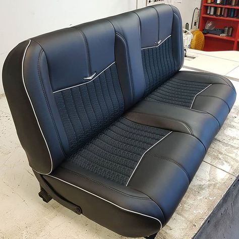 1,539 Likes, 20 Comments - The Hog Ring (@thehogring) on Instagram: “One word, perfection!!! Nobody does it quite like @brentparkermotortrimming He trimmed these seats…” Decorating Games, Car Upholstery Cleaner, Car Seat Upholstery, Custom Bench Seating, Car Interior Upholstery, Car Interior Diy, Automotive Upholstery, Vw Sedan, Custom Car Interior