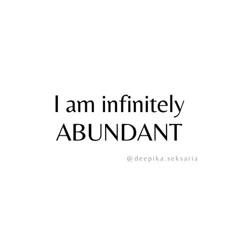 I am infinitely ABUNDANTdeepikaseksaria iamabundance affirm affirmation abundant Abundance Word Art, Abundance Aesthetic Pictures, Abundance Vision Board, I Am A Billionaire, Abundant Lifestyle, Infinite Abundance, Gain Meals, I Am Abundant, Girl Affirmations