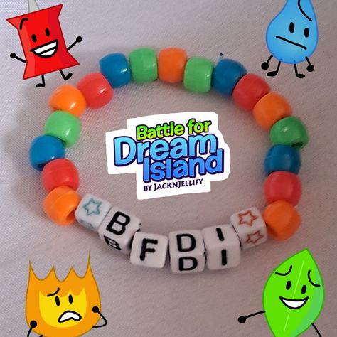 Bfdi Bracelet Ideas, Bfdi Bracelet, Bracelet Ideas Kandi, Kandi Bracelets Tutorial, Kandi Ideas Singles, Kandi Singles Ideas, Kandi Inspiration, Kandi Singles, Pulseras Kandi