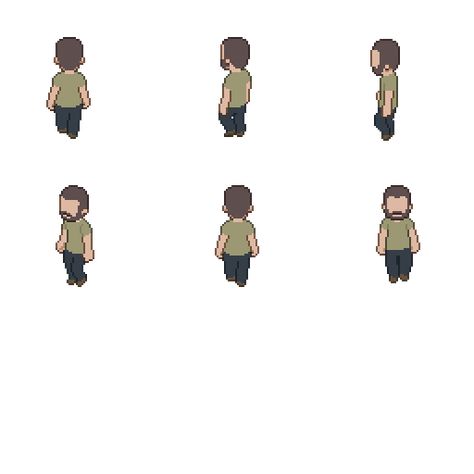 Pixel Art Characters Isometric, 2d Video Game Character Design, Pixel Walk Animation, Pixel Art Walking Animation, Isometric Character Design, Pixel Art Sprites Character Design, Pixel Art Characters Tutorials, Pixel Tileset, Isometric Character