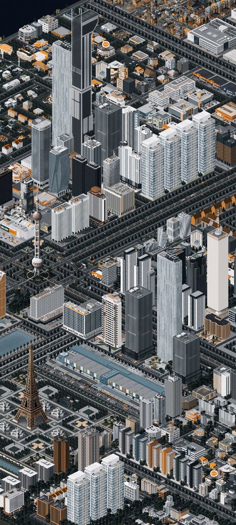 Futuristic Civilization, Minecraft Skyscraper, My Iphone Wallpaper, Theme Park Planning, City Skylines Game, City Builder, Sci Fi Building, Isometric Map, Building Map