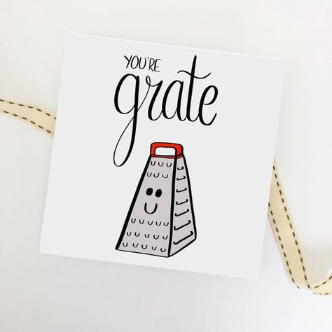 You’re grate, cheese, cheese lover, punny, pun card, funny card, greetings card, grater, valentines card Cheesy Valentines Puns, Cute Pun Cards, Cheese Puns Love, Food Love Puns, Cute Food Puns For Boyfriend, Great Boyfriend, Valentine’s Day Pun Cards, You're Great, Pun Cards