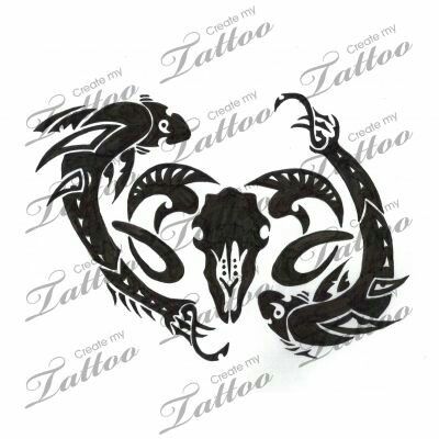 Tattoo Pisces, Pisces Constellation Tattoo, Tattoo Perna, Taurus Constellation Tattoo, Aries Tattoos, Bull Tattoo, Pisces Tattoo, Crazy Tattoos, Pisces And Capricorn