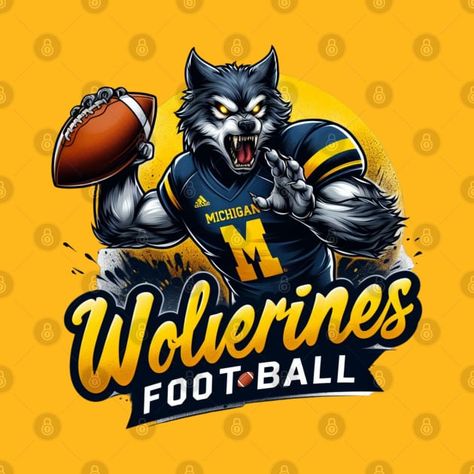 Check out this awesome 'Michigan+Wolverines+Football%F0%9F%8C%95%F0%9F%90%BA' design on @TeePublic! Monsters Art, Michigan Wolverines Football, Wolverines Football, Michigan Football, Football Uniform, Yellow Fits, Football Design, Michigan Wolverines, Monster Art