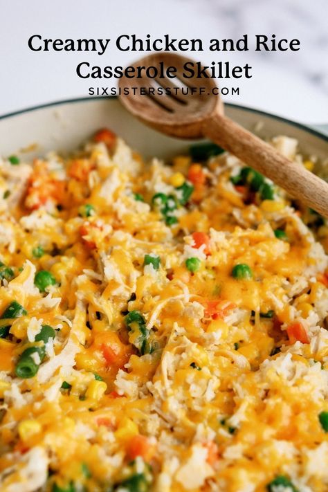 Paleo Chicken And Rice Casserole, Chicken Carrot Rice Casserole, Chicken Vegetable And Rice Casserole Recipes, Chicken And Rice Casserole Recipes No Canned Soup, Chicken Rice And Corn Recipes, Chicken And Rice Skillet Meals, Chicken And Rice Dishes Easy, Chicken Rice Mixed Vegetable Casserole, Chicken And Rice Skillet Easy