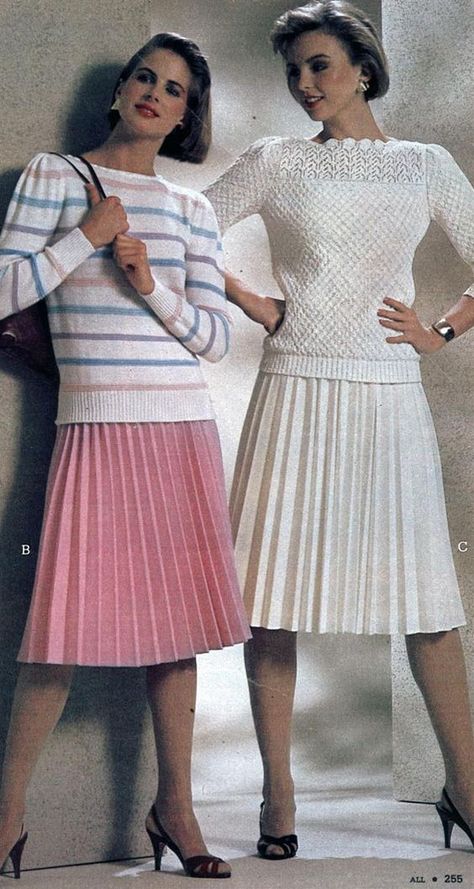 naughtyboymatthew: “These two virtuous Christian ladies love wearing their nice pleated skirts! ” Footloose Costumes, Fashion 80s Women, 60s Fashion Trends, 1980s Costume, 1980s Fashion Women, 1980s Fashion Trends, 1980 Fashion, Vintage Catalog, Fashion 1980s