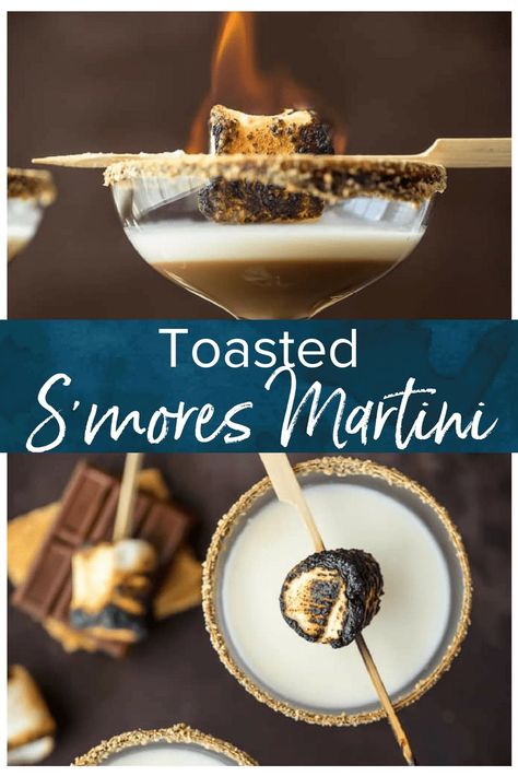 Smores Martini Recipe, Marshmallow Vodka, Raspberry Cocktail, Baileys Recipes, The Cookie Rookie, Cookie Rookie, Vodka Recipes, Vodka Martini, Chocolate Liqueur