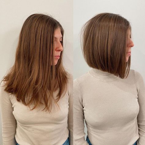 ally barone NJ+SWFL HAIRSTYLIST on Instagram: “BEFORE & AFTER ✂️✂️✂️ textured blunt bob by me @hairbyallybarone @whiteopalhairco Styled with @unite_hair #7seconds detangling spray &…” Wash And Go Haircuts, Shoulder Length Curls, Choppy Haircuts, Crop Hair, Low Maintenance Haircut, Medium Layered Hair, Low Maintenance Hair, Air Dry Hair, Wash And Go