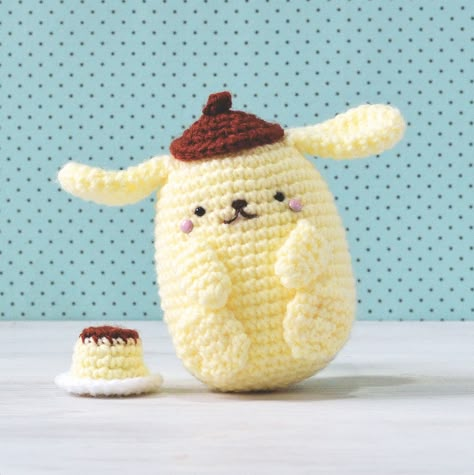 This pup has a talent for napping 💤 and can make friends with anyone 💛 Try this crochet craft and make yourself the sweetest #Pompompurin friend! Visit Sanrio.com for the step-by-step instructions. #Sanrio #Sanrio60 Hello Kitty Crochet, Pola Amigurumi, Kawaii Crochet, Bunny Crafts, Hello Kitty Plush, Fun Crochet Projects, Make Friends, Diy Crochet Projects, Purim