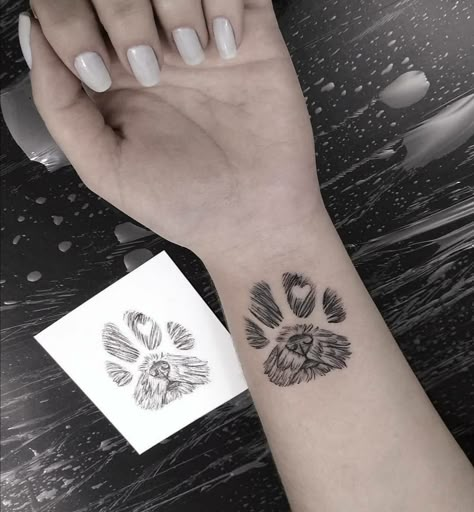 Tattoos For Dog Lovers, Pawprint Tattoo, Dog Paw Tattoo, Paw Tattoo, Classy Tattoos, Discreet Tattoos, Small Tattoo Designs, Elegant Tattoos, Dog Tattoo