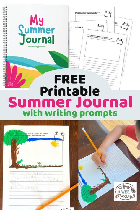 My FREE Summer Journal Summer Journal Prompts For Kids, Summer Journal Ideas For Kids, Summer Writing Activities For Kids, Kids Summer Journal, Preschool Journal Prompts, Summer Journal Ideas, Summer Writing Journal, Summer Writing Activity, Preschool Journals