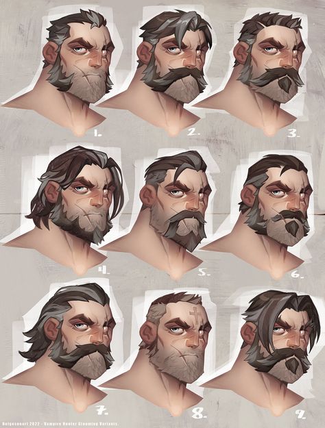 Johannes Helgeson, Bearded Characters, Beard Illustration, Beard Drawing, Beard Art, Vampire Hunter, Character Sketches, Character Design Male, Cartoon Character Design