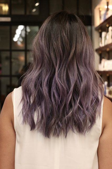 It's the first week of the year, so we'll spare you the 'new year, new you' sentiment and cut right to the big question: What are the raddest hair trends going to be this year? If you're like us, the itch for newness is already creeping up, and a hair refresh is one of the best ways to scratch it. Color At Ends Of Hair, Lavender Grey Highlights, Gray Violet Hair, Subtle Purple Hair Highlights, Dark Smokey Purple Hair, Ashy Purple Highlights, Subtle Lavender Hair, Grey Violet Hair, Smoky Lavender Hair