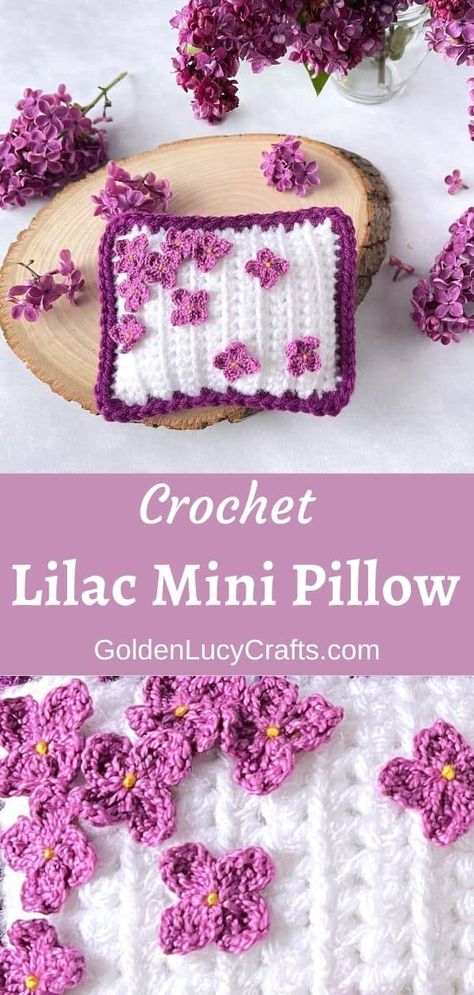 November Crochet, Crochet Pillow Pattern Free, Crochet Lilac, Crochet Pincushion, Crochet Pillow Patterns Free, Crochet Santa, Crochet Pillow Pattern, Crochet Pillows, Mini Crochet