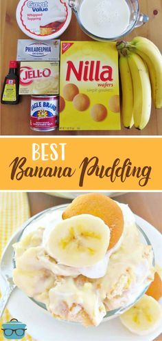 Cream Cheese Pudding, The Best Banana Pudding, Banana Pudding Desserts, Cheese Pudding, Easy Banana Pudding, Banana Dessert Recipes, Best Banana Pudding, Nilla Wafers, Banana Dessert